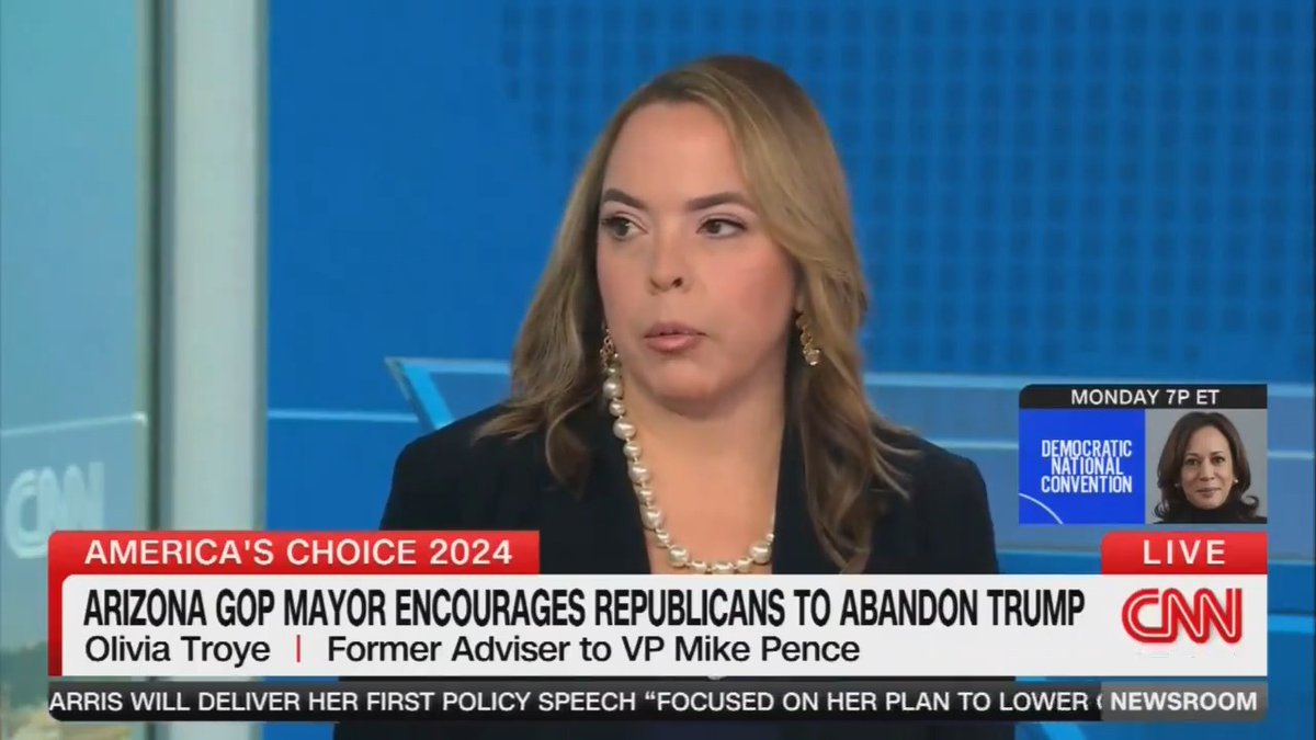 Former Trump-Pence official: There is a broad coalition of Republicans coming together for Kamala Harris. We are moderate conservatives, and Donald Trump is the antithesis to that. Your vote is private. I know people are scared about their family or neighbors judging them. But at the end of the day, vote your conscience, vote your integrity, and vote for a better future