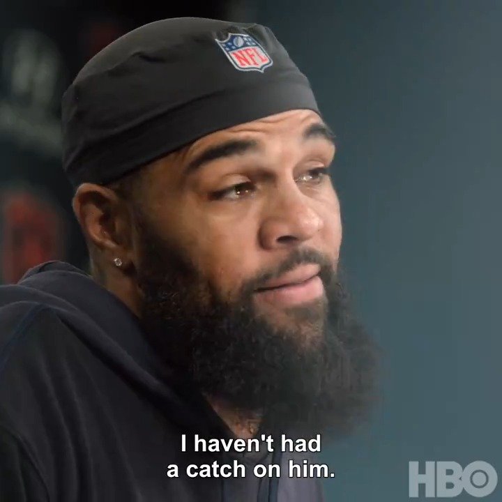 .Keenan Allen and Jaylon Johnson have been battling in camp ⚔️ New episode of #HardKnocks with the Chicago Bears premieres tonight at 9pm ET on @streamonmax