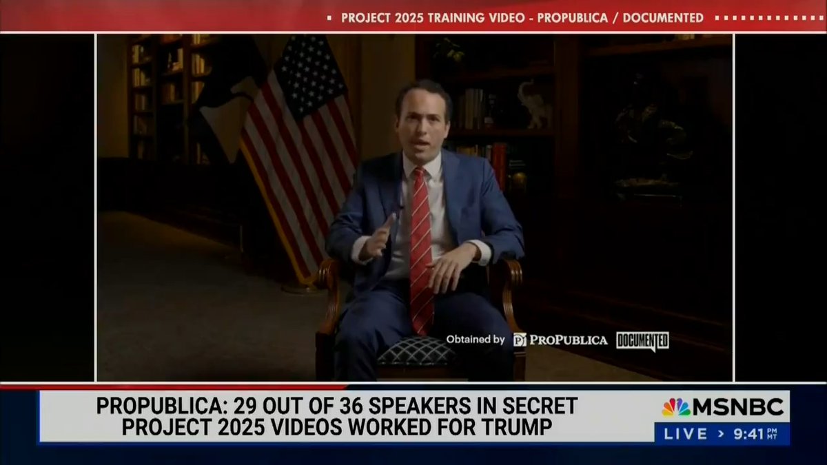 Hours of Project 2025 training videos featuring top Trump officials have been leaked online, outlining their plan to purge the government of civil servants and replace them with MAGA loyalists who will allow Trump to be a dictator