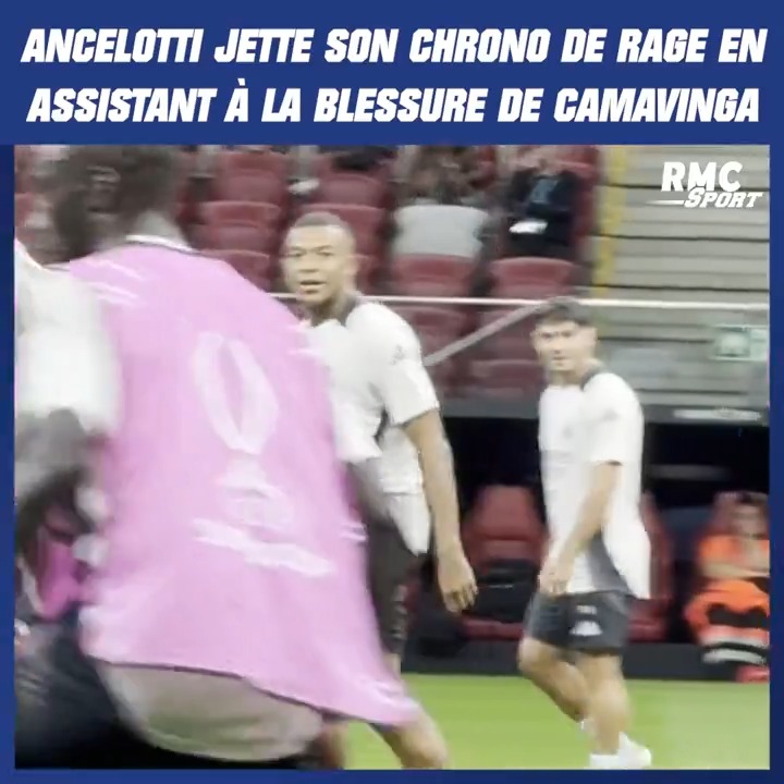 😵 La réaction de Mbappé et Ancelotti après la blessure de Camavinga à l'entraînement.