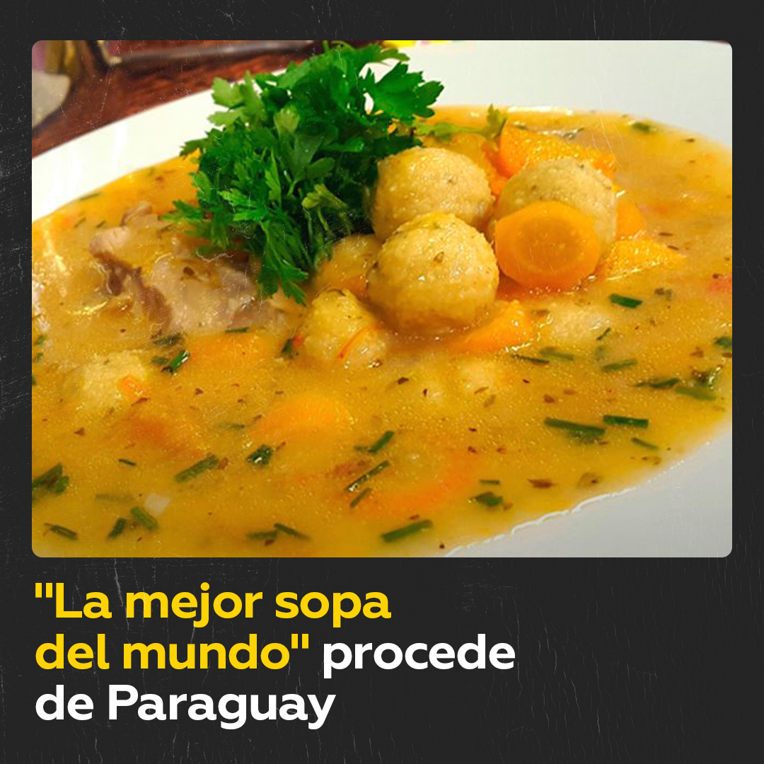 🍜 Esta sopa paraguaya es elegida como la mejor del mundo Una sopa tradicional de Paraguay ganó el título de “la mejor sopa del mundo”, según el ranking de la revista gastronómica Taste Atlas. Pero ¿qué hace especial a esta sopa?