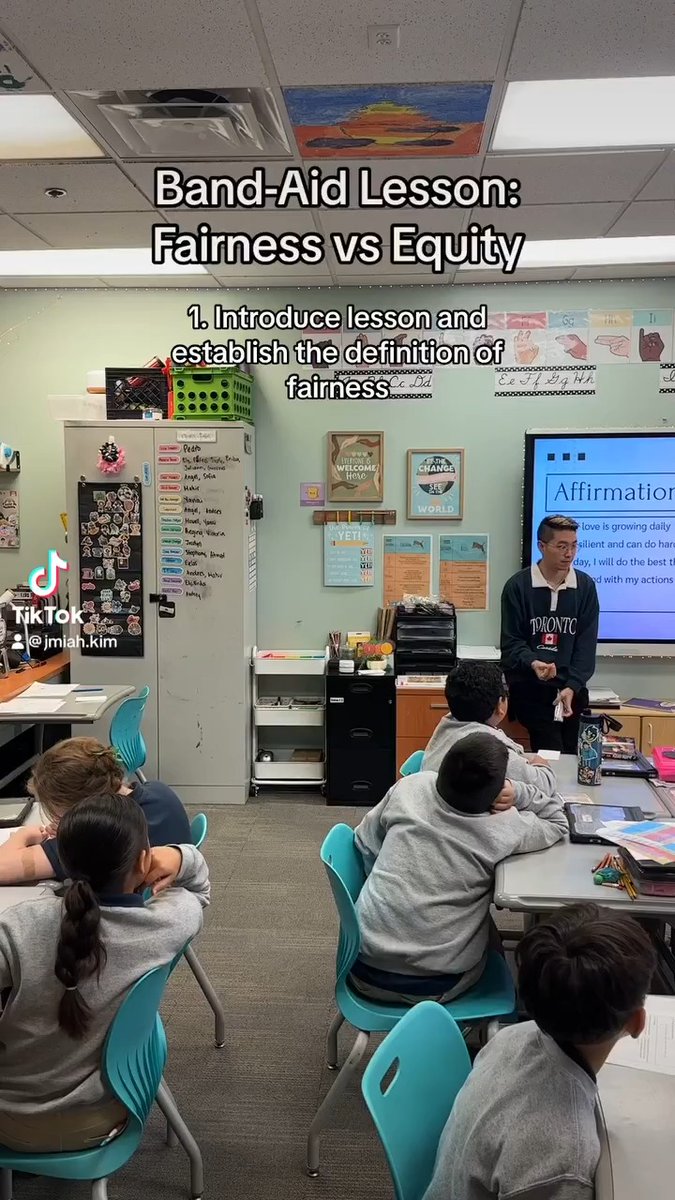 From jeremiah. kim on IG: “Band-Aid lesson! As the school year begins and academic differentiation/supports begin, I find that students start to question why some of their classmates (maybe even themselves) get certain supports and others don’t.”