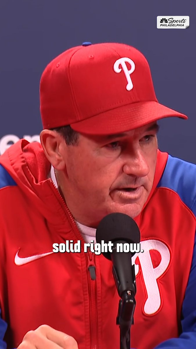 "I think about it all the time." Rob Thomson discusses whether or not he will hold a team meeting following the Phillies' fourth straight loss.