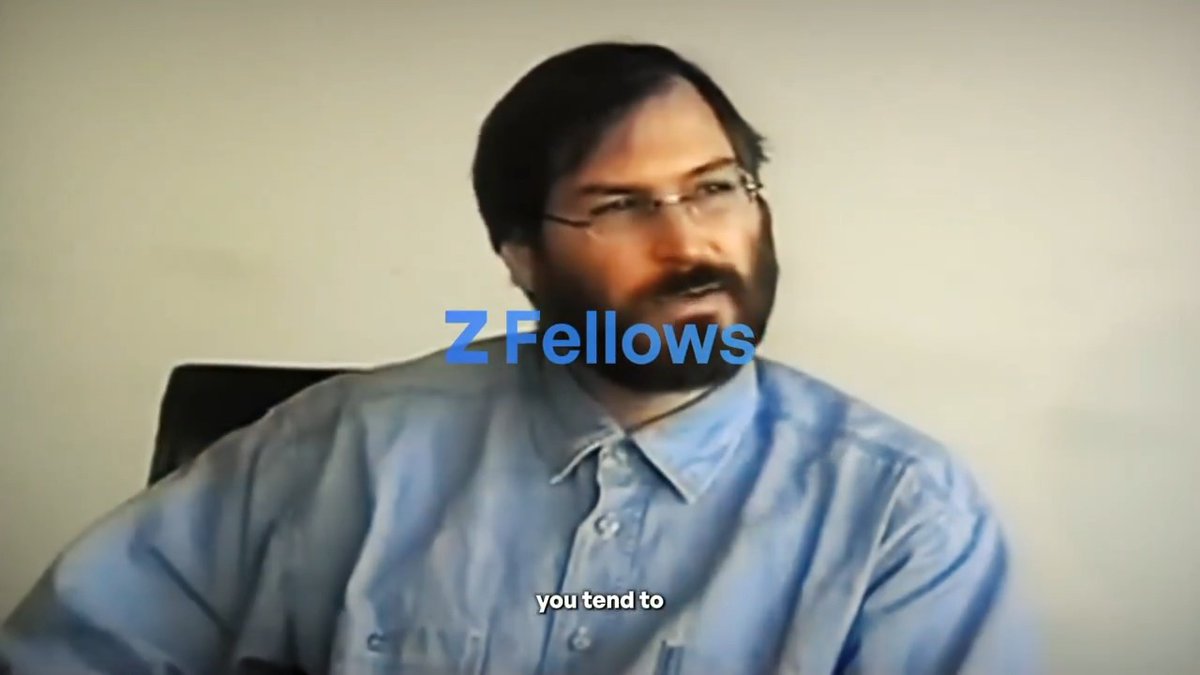 "everything around that you call life was made up by people who were no smarter than you" - Steve Jobs new z fellows cohort starting soon. interviewing now for it.