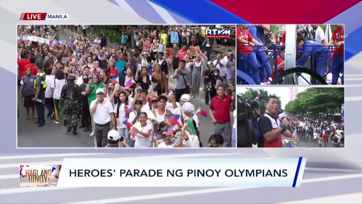 Dumalo ang tatay ni Carlos Yulo sa heroes' parade para suportahan ang pagkapanalo ng kaniyang anak ng dalawang gintong medalya sa #Paris2024 Olympics.