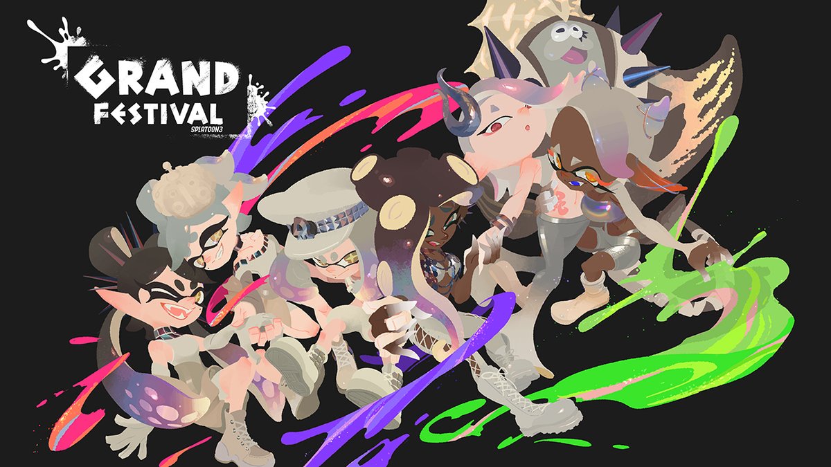 [任天堂HP]『スプラトゥーン3』の「グランドフェスティバル」特設サイトを公開しました。 過去最大規模のフェスが9月13日（金）9時から72時間世界同時開催。 #スプラトゥーン3 #GrandFestival