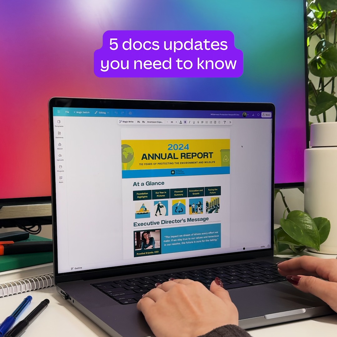 Big news: page breaks are officially here - and are just one of five Canva Docs updates you need to know about 👀 #CanvaDoc