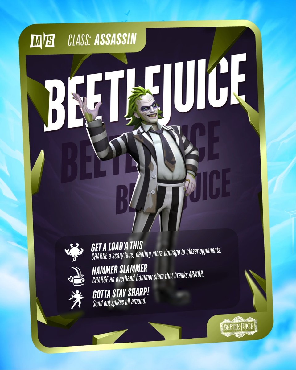 You could use this card as a bookmark for in your Handbook for the Recently Deceased. #MultiVersus Beetlejuice