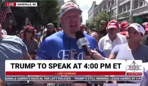 Guy at Trump rally today: “I don’t think no longer it’s just about good v. bad. It’s pure evil and righteousness now. I think Trump - God’s got his hand on him .. to turn us back to the roots our Founding Fathers instituted - getting back to God and praying to him.”