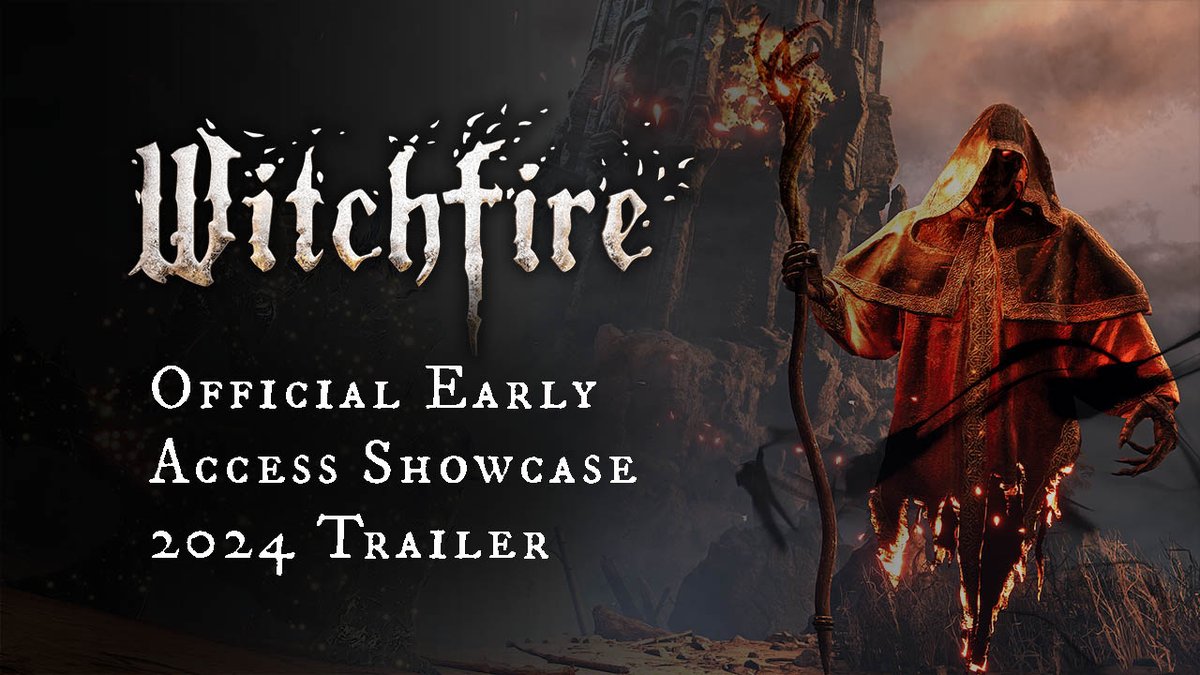 Big #Witchfire Early Access news! 🔷 Coming to Steam soon, wishlist at 🔷 Buy now on EGS with 20% off promo: 🔷 The Wailing Tower Update is out now on EGS, with new region to explore, new gear, and new features like Fallen Preyers and Prophecies. And here is a new showcase trailer!