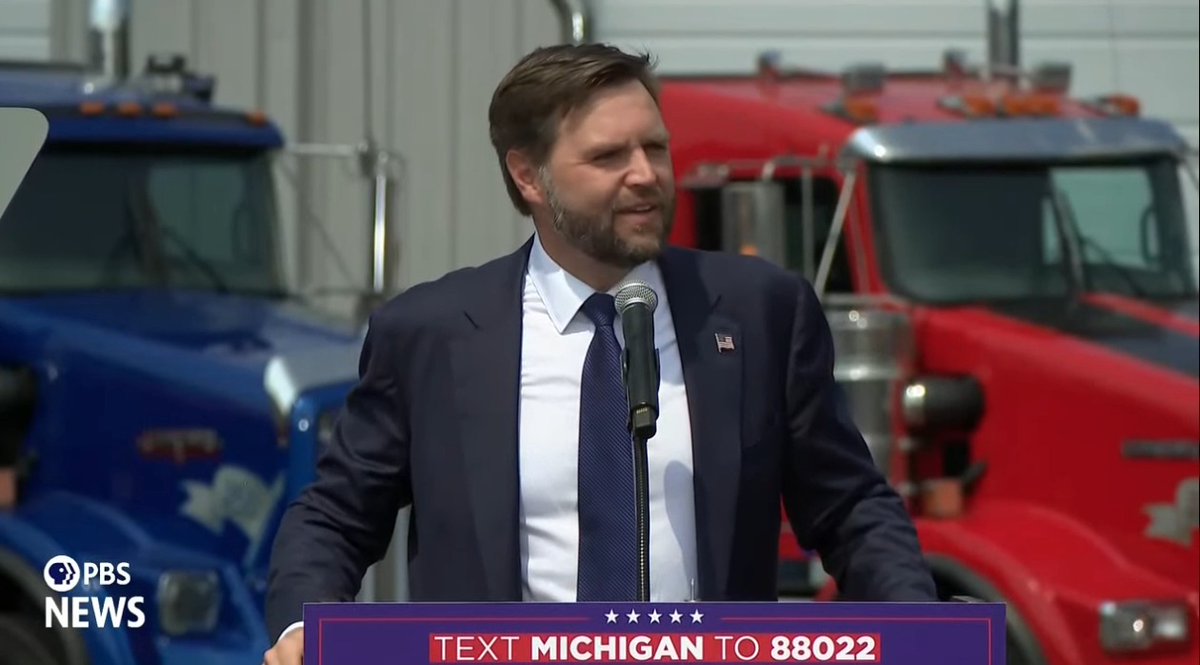 Crowd member: Fire Granholm! Vance: That’s right, we’re going to fire the Agriculture Secretary because she’s not doing a very good job (Jennifer Granholm is the Secretary of Energy. The Secretary of Agriculture is Tom Vilsack)