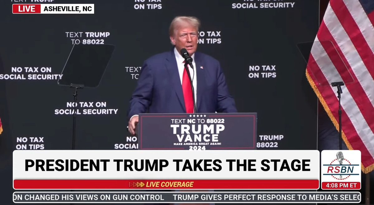 BREAKING: In a stunning moment, Donald Trump chose to praise and admire Mark Robinson, a man who has said he wants to go back to an America where women can’t vote. Retweet to make sure all Americans see this and know we cannot go back to a world of Trump.