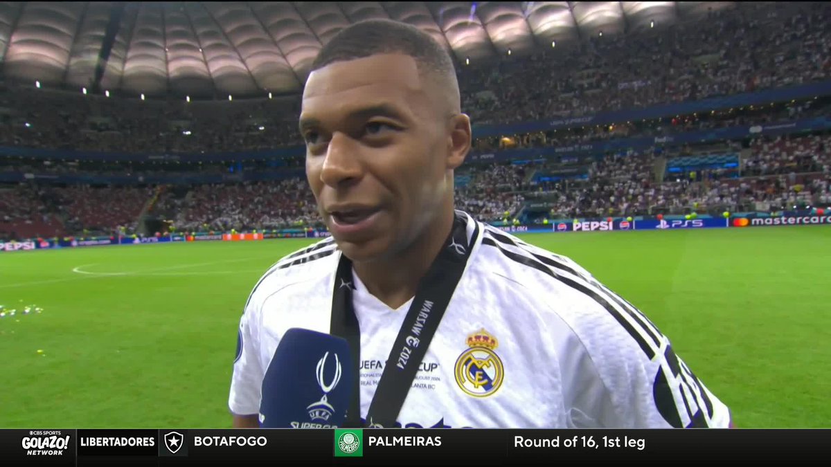 "It's a magical night... Best club in the world." 🏆 Kylian Mbappé is just getting started at Real Madrid. 💪