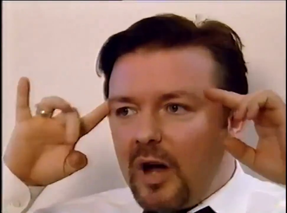 Watching the 2002 FA Cup final buildup and David Brent pops up for a segment haha
