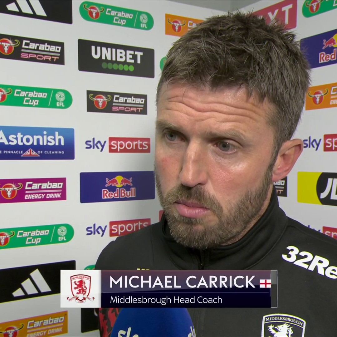 "Really pleased" 😁 Michael Carrick reflects on a positive night for Middlesbrough 👏