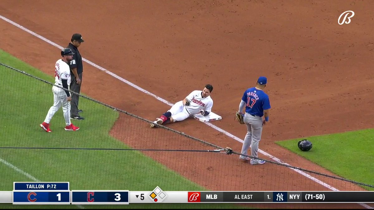 The chillest triple you will see 🥶 Will Brennan tacks on another run as the Cleveland Guardians add to their advantage! #ForTheLand