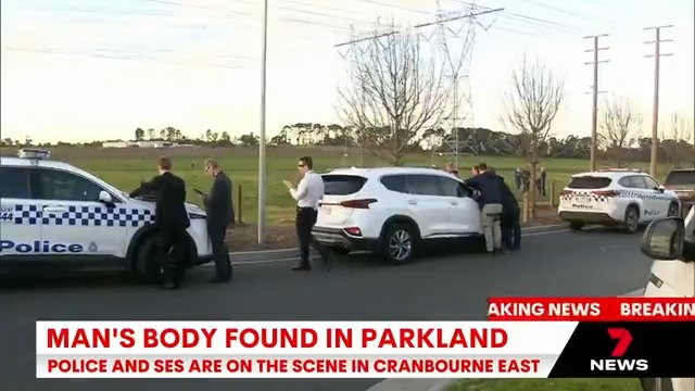 BREAKING: There is a major police operation unfolding in Melbourne’s south-east after a man's body was found in a park. Ainsley Koch #7NEWS