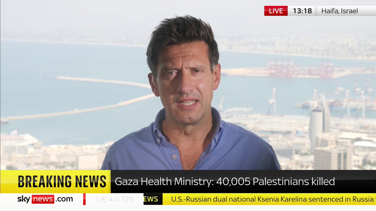 BREAKING: 40,005 Palestinians have been killed in Israel's military offensive on Gaza since 7 October, the Gaza Health Ministry have reported Sky's Dominic Waghorn has the latest. Latest: 📺 Sky 501, Virgin 602, Freeview 233 and YouTube