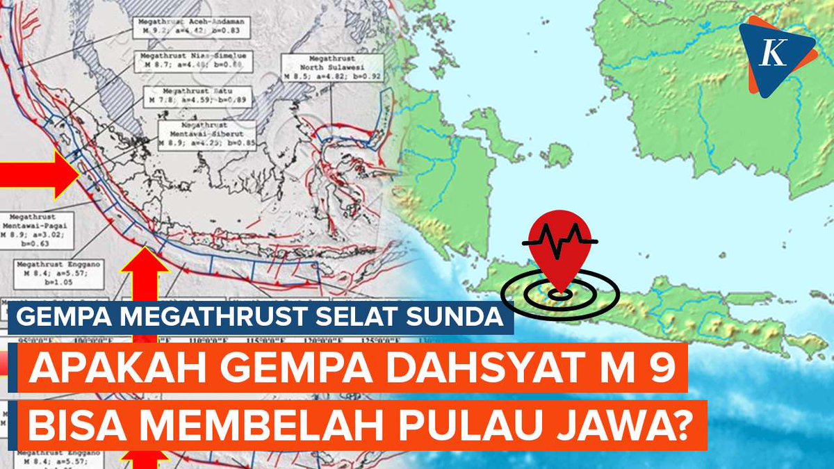 Gempa Megathrust Selat Sunda Bisa Mencapai Magnitudo 9, Bisakah Membelah Pulau Jawa? < #Gempa #Megathrust #GempaMegathrust