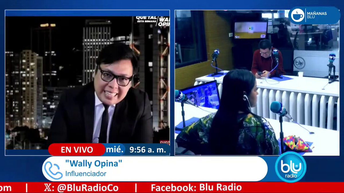 Periodista Néstor Morales: “¿Usted cree que usted es mi competencia?. No creo que la gente decida entre BluRadio Colombia y Wally., la gente decide entre la seriedad y la grosería, ¿Ustedes tienen algún rigor por la verdad?” Dios🙈 la ballena 🐳 quedó de cama 😂. Que peinada 😂