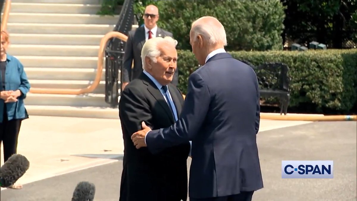 President Biden with actor Martin Sheen at the White House.