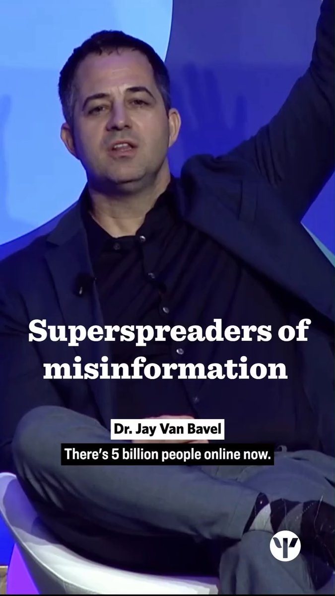 Most misinformation online comes from a small group of "superspreaders," Jay Van Bavel, PhD explained last week at #APA2024. Learn more about why we believe, share, and act on false information: #facts #truth #socialmedia #psychology