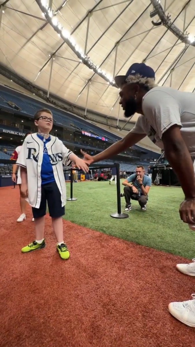 Junior’s new No. 1 fan shares some positive motivation! 🥹☀️💙 MLB | Tampa Bay Rays |MLBDominicana