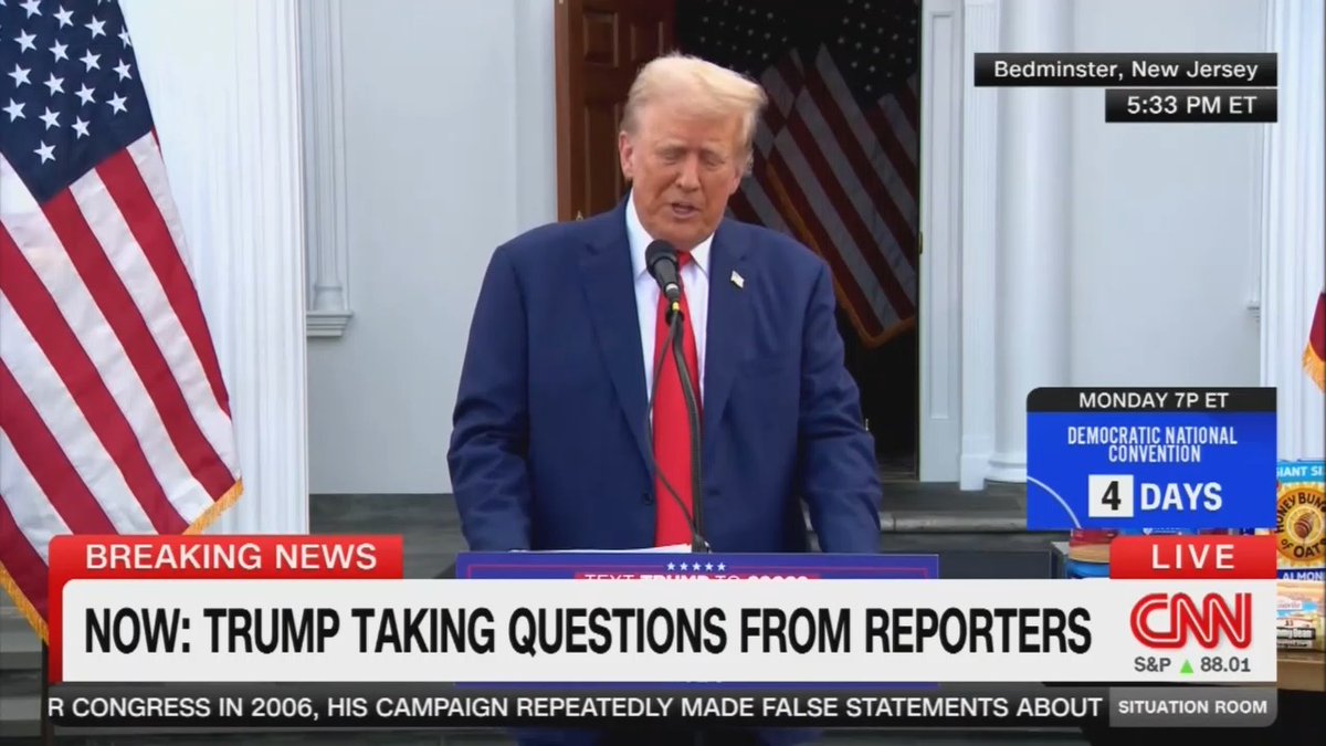 Q: Many are telling you to stop with the personal attacks against Kamala Harris... Trump: I’m angry at her. I don’t have respect for her. She attacks me. She called me weird