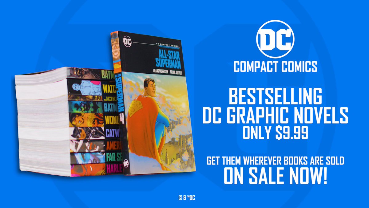 DC's most iconic stories—portable and only $9.99! The first six DC Compact Comics are available now, with more titles to come through October and beyond.