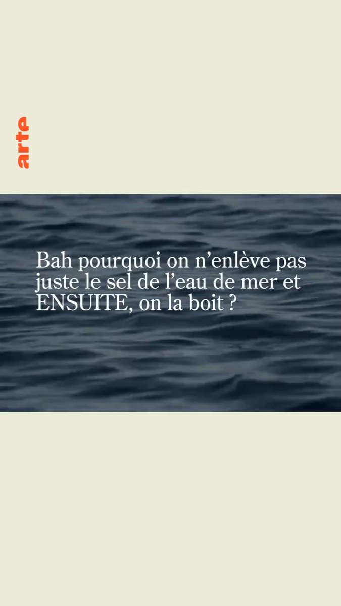 Ne prenez pas cette question au sens littoral mais un petit verre d'eau de mer, ça vous tente ? 🌊 Via 28 minutes