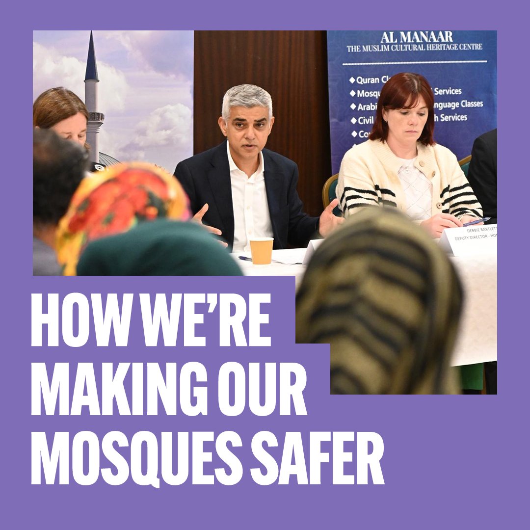 The targeting of Muslims & minority ethnic communities has left many Londoners fearing for their safety, which is simply not right. I’m providing extra support for security at mosques during this difficult time, so our communities are safe - & feel safe.