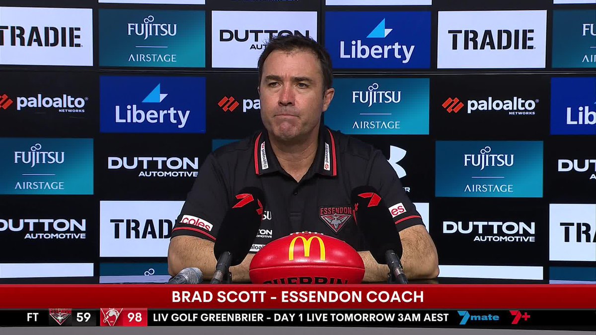 "It's a bit of polish, a bit of system, a bit of class that is the difference between us and the best." Brad Scott sums up why the Bombers fell short.