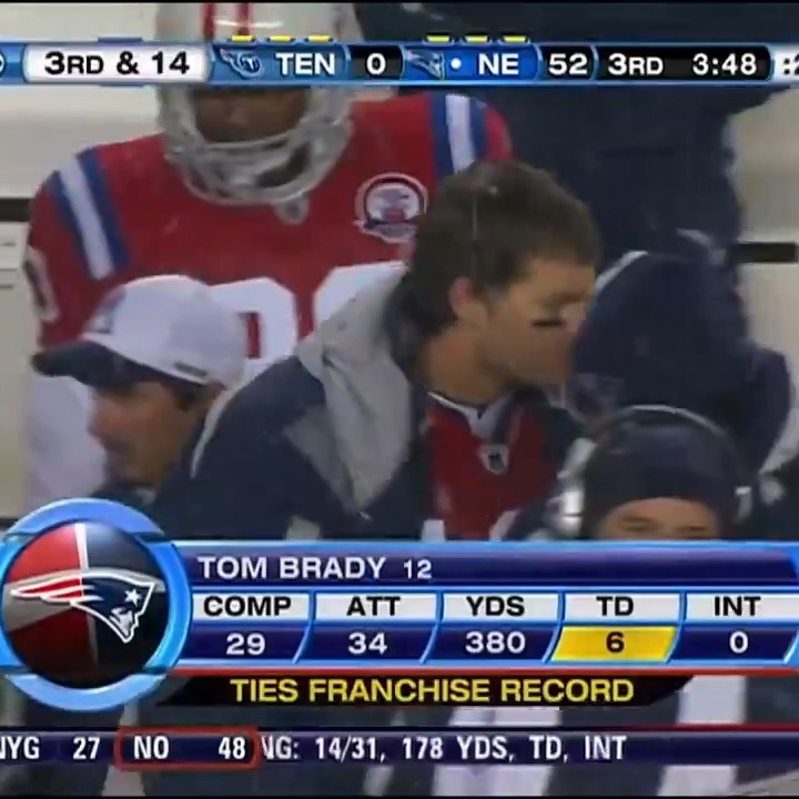 Throwback to when Tom Brady had one of the greatest snow games ever 😮‍💨 ❄️ 29/34 ❄️ 380 passing yards ❄️ 6 TDs