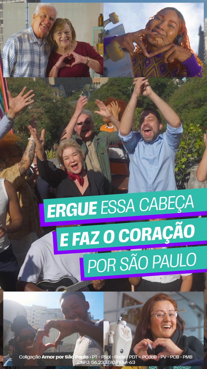 Confere aqui o primeiro JINGLE da nossa Campanha: Erga essa cabeça, vai com Boulos, vai com fé! 🫶
