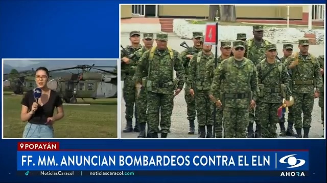 El almirante Francisco Cubides, comandante de las Fuerzas Militares, confirmó que vuelven los bombardeos contra las posiciones del ELN en el Chocó. Más en
