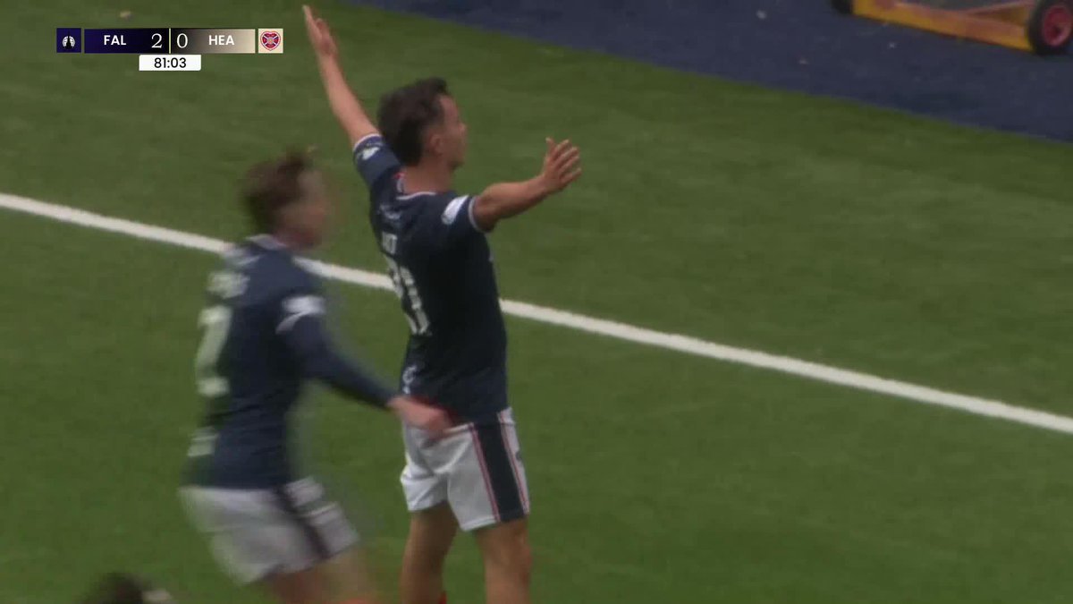 It's now 2-0 to Falkirk FC! ✌️ Dylan Tait scores his side's second goal and it looks like Hearts are going out 😱 #PremierSportsCup | SPFL
