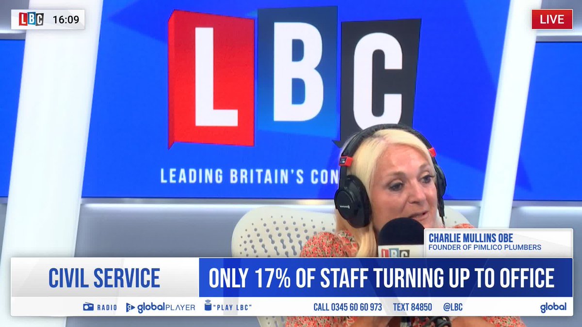 'We should give civil servants 50% less pay.. better still, get rid of 50% of them.' As it's revealed that only 17% of civil servants go into the office, businessman Charlie Mullins says it's 'disgraceful' that the public aren't 'getting the service that they're paying for'.