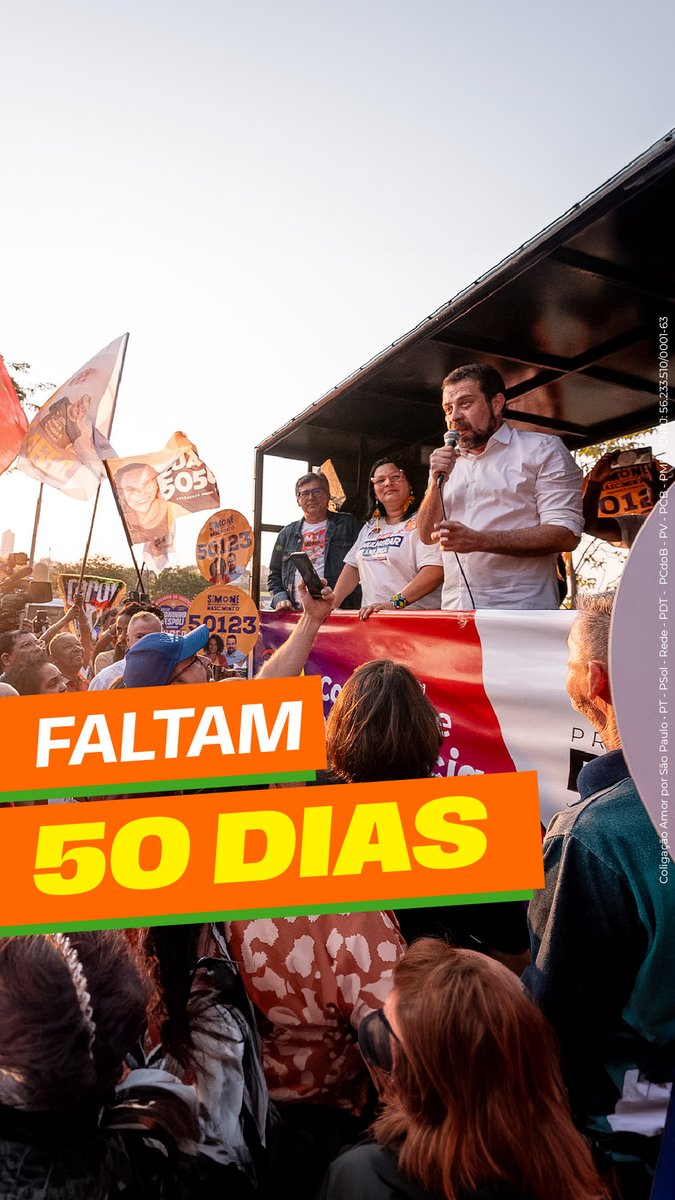 Faltam 50 dias pra apertar 50 na urna e ouvir o barulhinho ✅ #BoulosPrefeito50