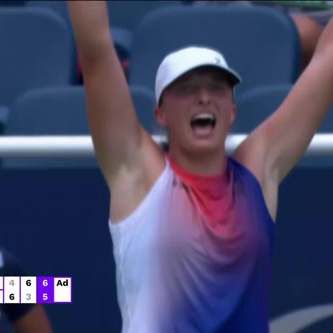 #⃣3⃣0⃣ feels just right 😎 World No. 1 Iga Świątek notches her 30th WTA 1000 win of the season, after a thrilling three set victory over rising star Andreeva! #CincyTennis
