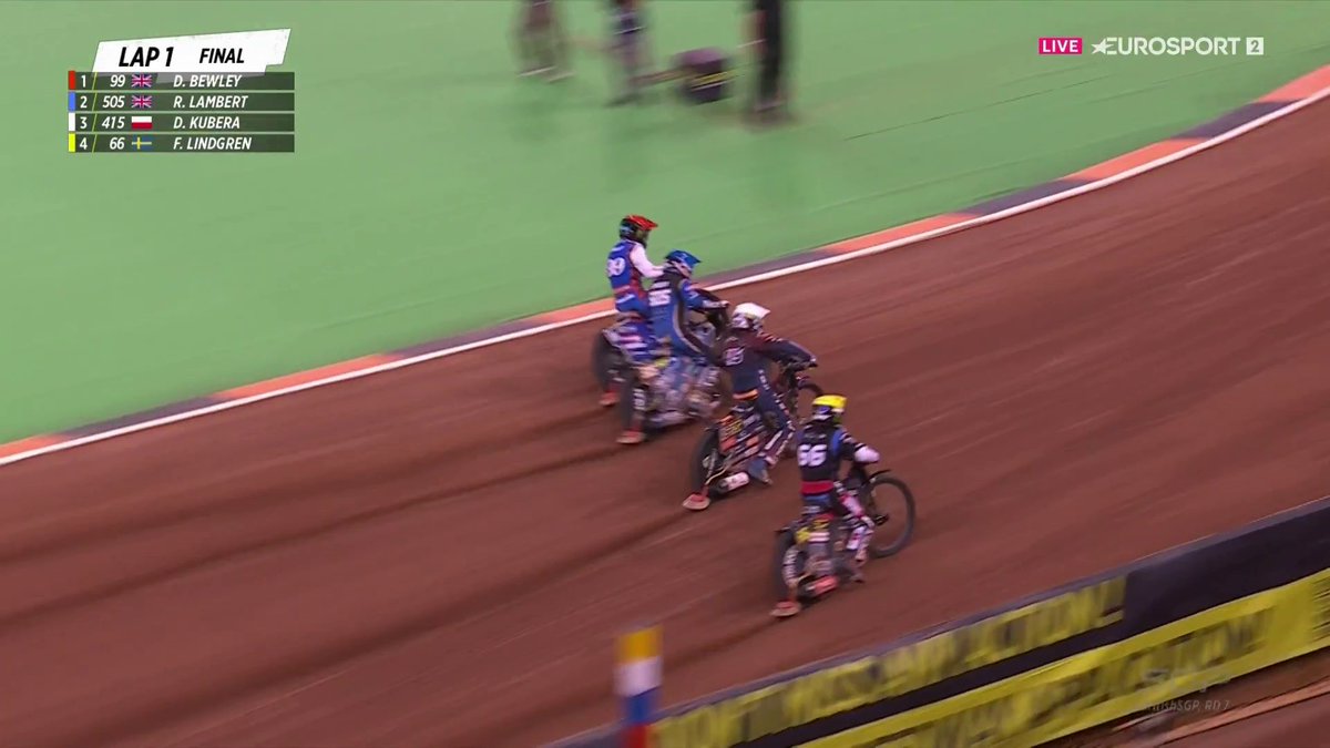HE'S DONE IT AGAIN! 🏆 Dan Bewley adds to his 2022 Cardiff victory by heading a British 1-2 with Robert Lambert 🔥🇬🇧 #FIMSpeedwayGP | #BritishSGP🇬🇧