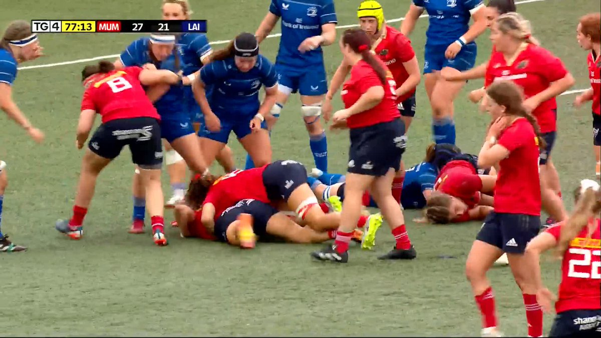 The match winning try 🤩 It all came from a superb steal and break from Lucia Linn before Kate Flannery calls for the ball and sends it wide to Alana McInerney who finishes brilliantly 👏 #MUNvLEI #SUAF 🔴