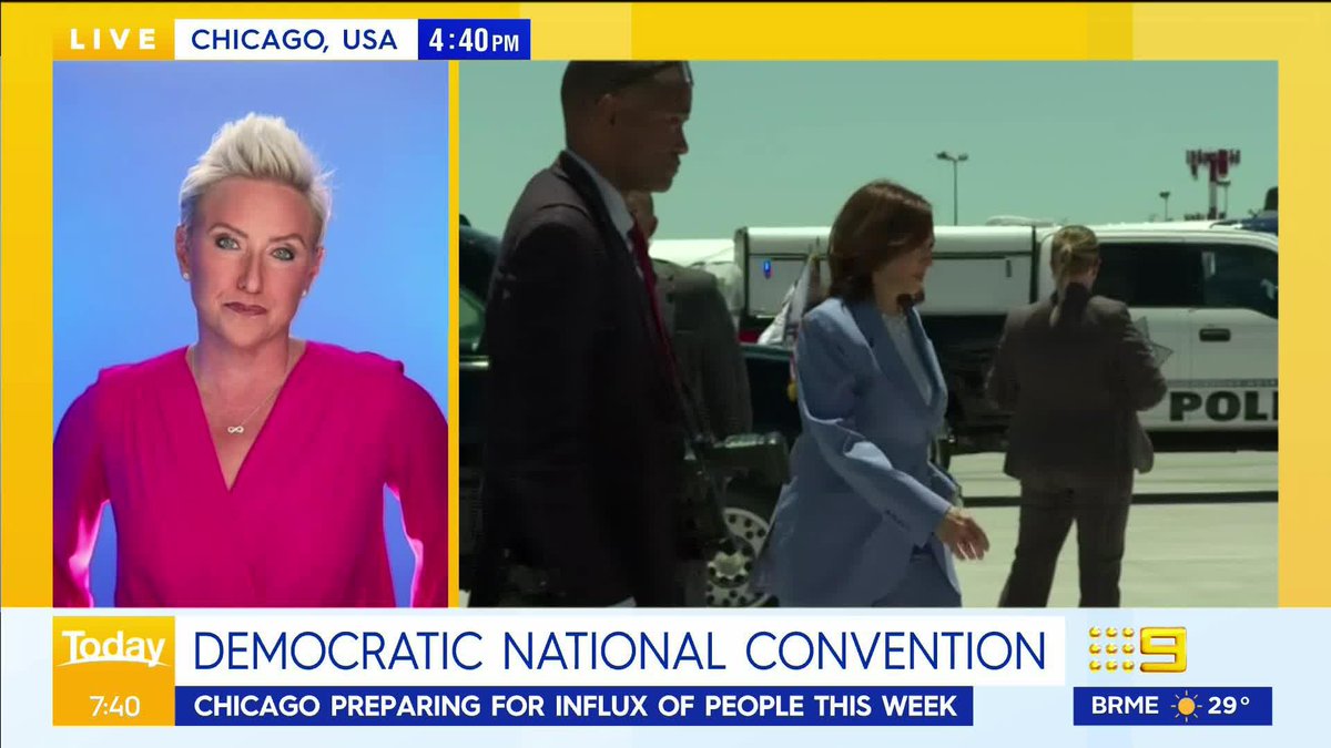 Kamala Harris will make history as the first black woman and first Asian-American to head a major party ticket as she arrives in Chicago for the Democratic National Convention. #9News