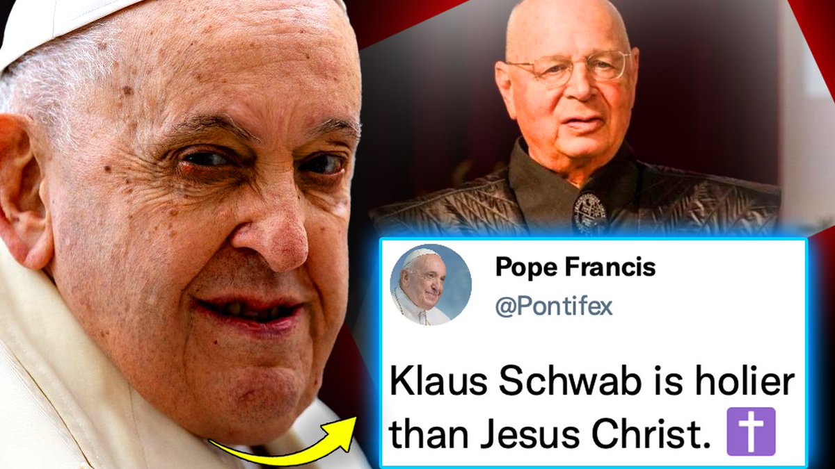 🚨 Pope Francis Orders Humanity To Follow 'Universal Bishop' Klaus Schwab During 'End Times' The world has entered the end times according to Pope Francis who claims this means it is vital for everybody in the world to submit to World Economic Forum founder Klaus Schwab and accept his agenda. According to Pope Francis, Klaus Schwab has been appointed “universal bishop” because his plan to restore nature to its position of primacy in the world order means he is more relevant figure than Jesus Christ in 2024. Pope Francis’ comments have caused outrage in the Vatican with many archbishops calling for his head, but given the disturbing facts coming out about the Jesuit pope, should we really be surprised by his support for Schwab’s Nazi-style eugenics and depopulation programs?