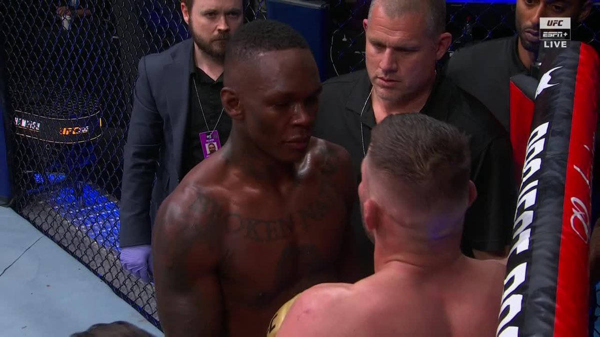 The sportsmanship between Du Plessis and Adesanya 👏 #UFC305