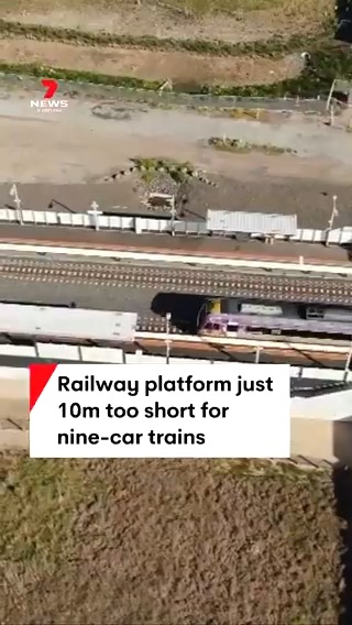 A new railway platform at Deer Park Station fell short of just 10m for the promised nine-car trains. The premier has denied it was an oversight and said it was part of the upcoming $650m upgrade to the Melton line. Get the full story on 7NEWS at 6pm. Bethan Yeoman #7NEWS