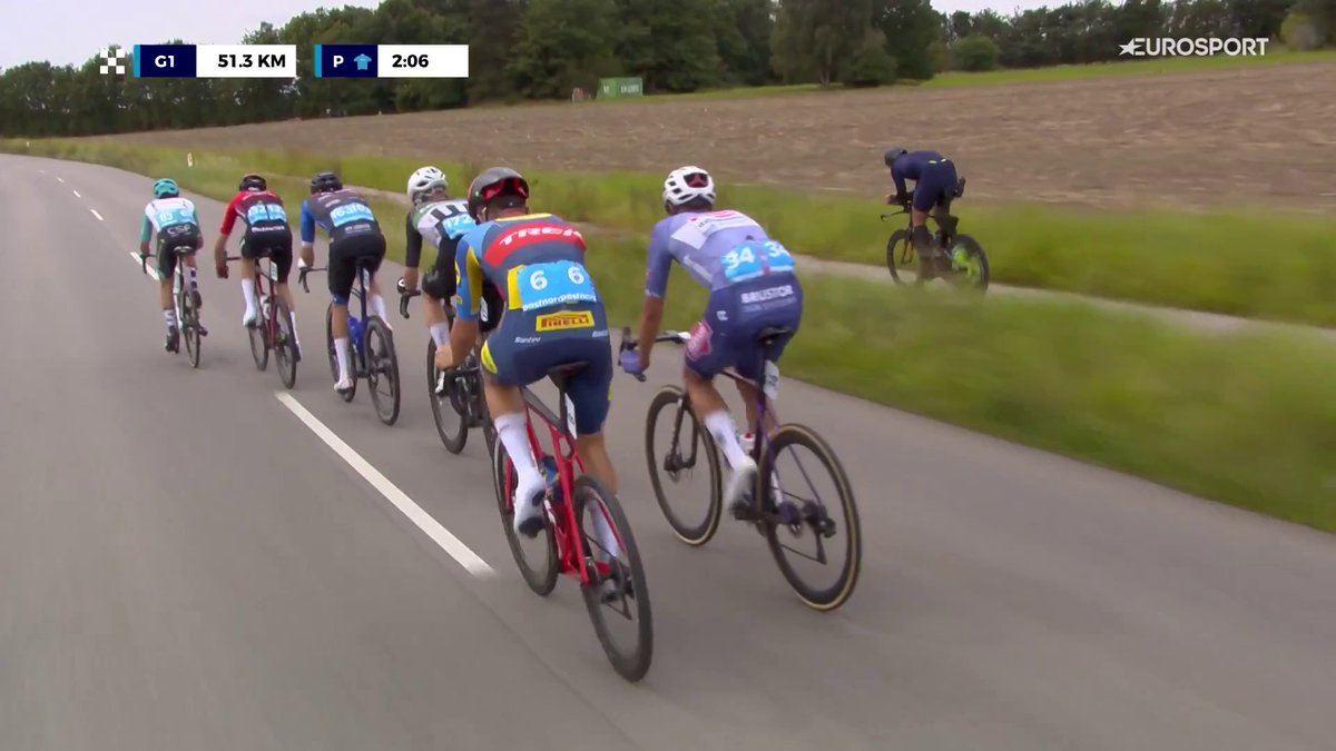 😳 ¿Y CÓMO EXPLICAMOS 𝐄𝐒𝐓𝐎? 😅 Este aficionado en el Tour de Dinamarca se puso en 'modo contrarreloj' y 𝐦𝐚𝐧𝐭𝐮𝐯𝐨 𝐞𝐥 𝐫𝐢𝐭𝐦𝐨... ¡a los ciclistas profesionales! #LaCasaDelCiclismo