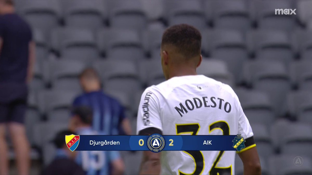 AIK besegrar Djurgården med 2-0 på Tele2 Arena. ⚫ 📲 Se höjdpunkter från Allsvenskan på Max