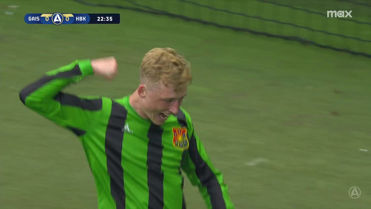 Filip Beckman ger GAIS ledningen mot HBK, 1-0! 🟢⚫ 📲 Se matchen på Max