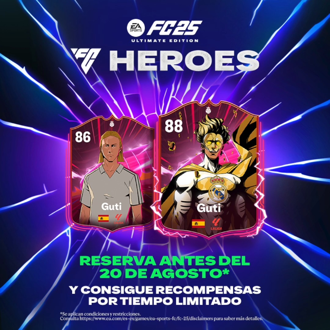 Este prodigio del fútbol es ahora un Héroe en #FC25 🌟 Reserva la versión Ultimate Edition de #FC25 antes del 20 de agosto para añadir un Héroe a tu equipo de Ultimate Team en el lanzamiento. 👀