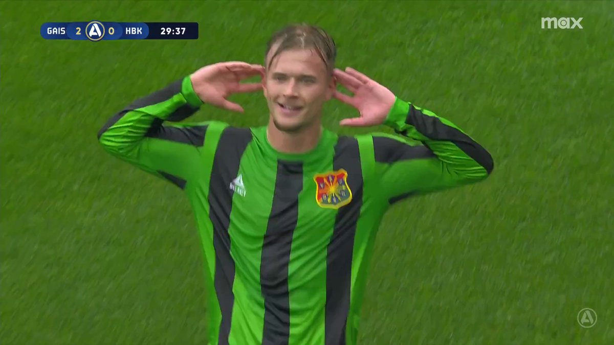 Alexander Ahl Holmström! 2-0 till GAIS efter halvtimmen spelad 🔥 📲 Se matchen på Max